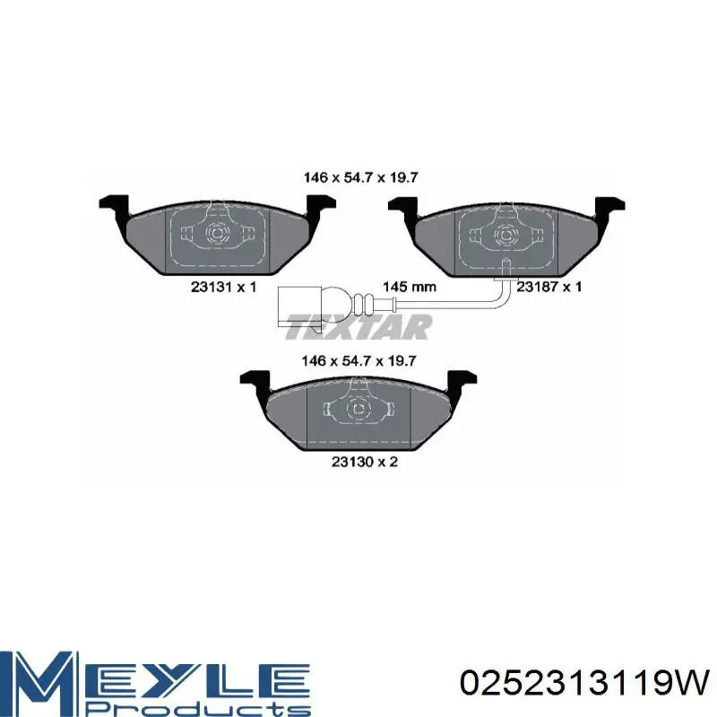 Гальмівні колодки VAG 1K0698151M ціна, від 18.83 USD