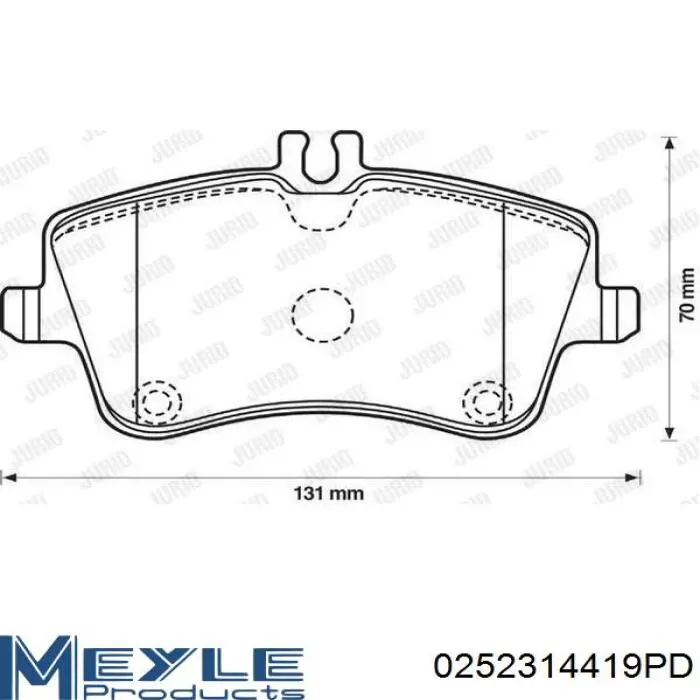 Купити 0252314419PD Meyle Колодки гальмівні передні, дискові