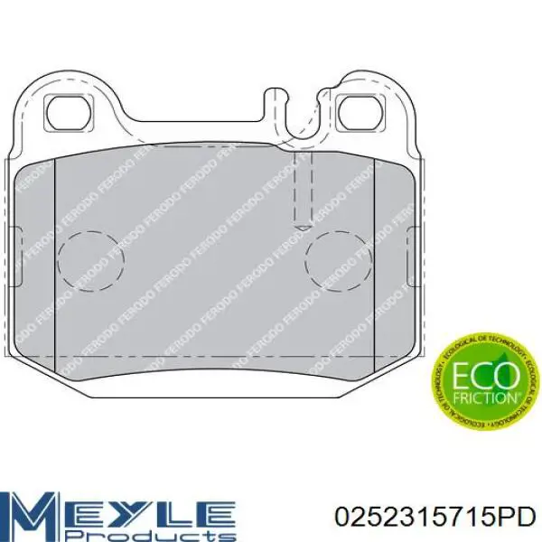 Задні гальмівні колодки Meyle 0252315715PD ціна, від 29.41 USD
