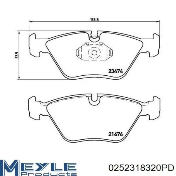 Тормозні колодки Meyle 0252318320PD