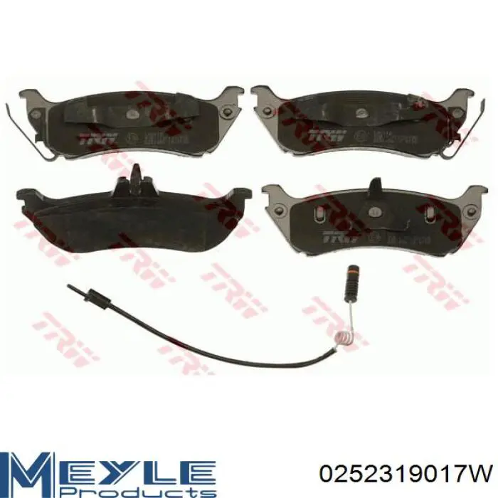 Купити 0252319017W Meyle Задні колодки