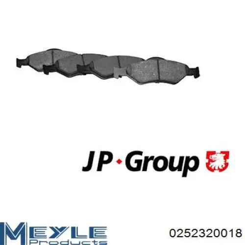 Передні тормозні колодки 0252320018 Meyle