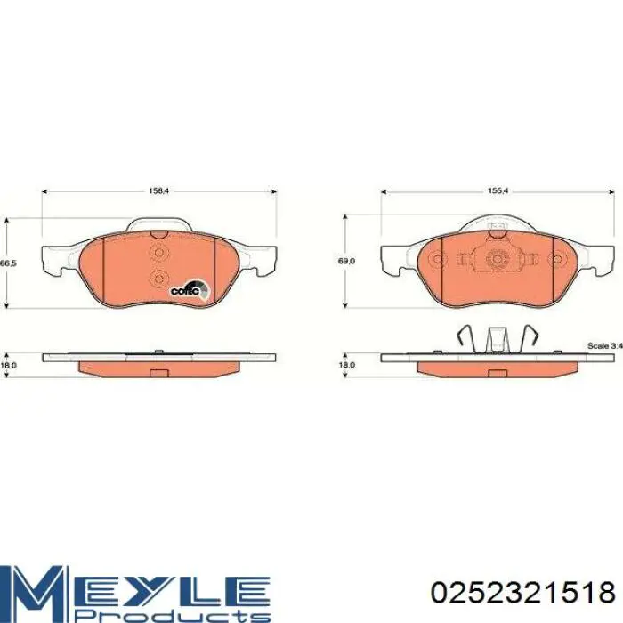 Тормозні колодки Renault (RVI) 8660004594