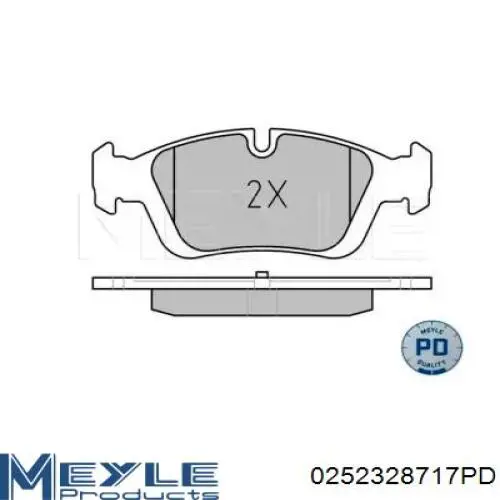 Купити 0252328717PD Meyle Колодки гальмівні передні, дискові