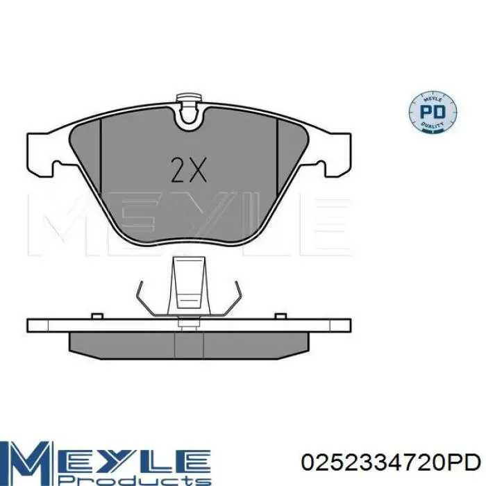 0252334720PD Meyle Передні гальмівні колодки