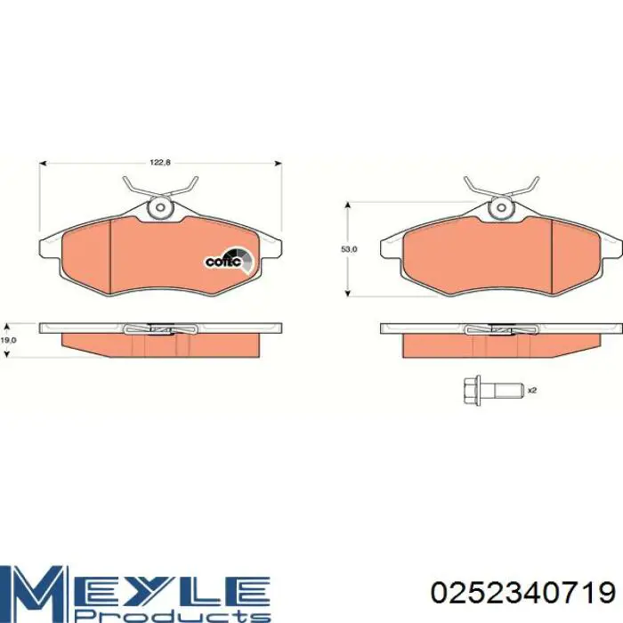 301500 VALEO Передні гальмівні колодки