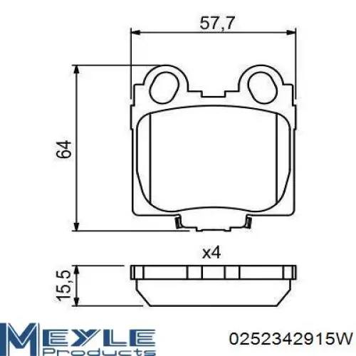 Задні гальмівні колодки Tashiko BTS5126 ціна, від 16.79 USD