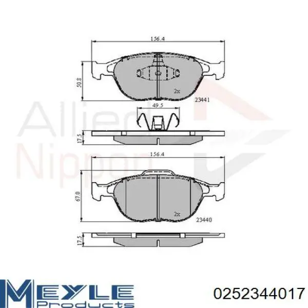 Передні тормозні колодки SP1623 Hi-q
