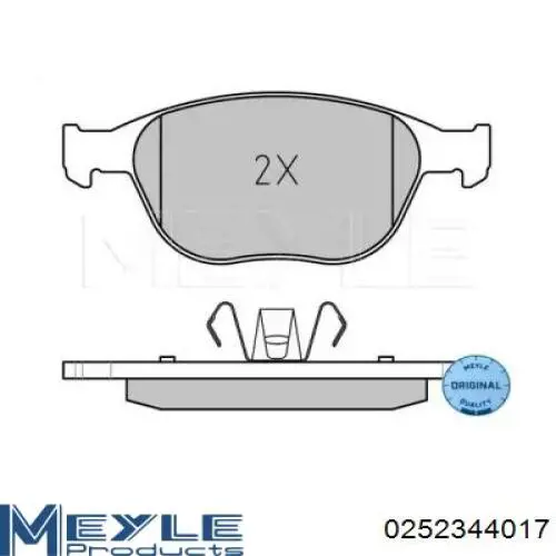 Гальмівні колодки Meyle 0252344017 ціна, від 26.58 USD