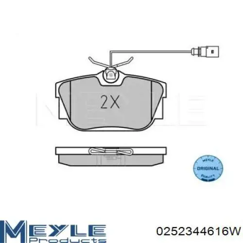 Задні дискові колодки Meyle 0252344616W