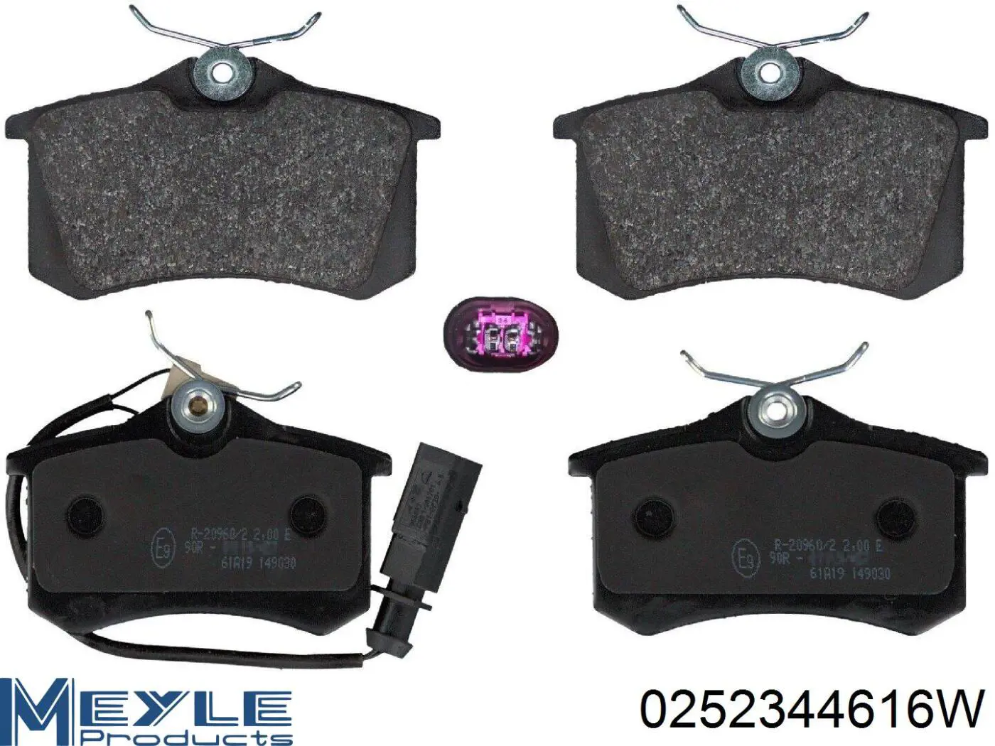 Купити 0252344616W Meyle Задні колодки