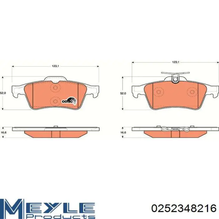 Задні гальмівні колодки Samko 5SP815 ціна, від 14.00 USD