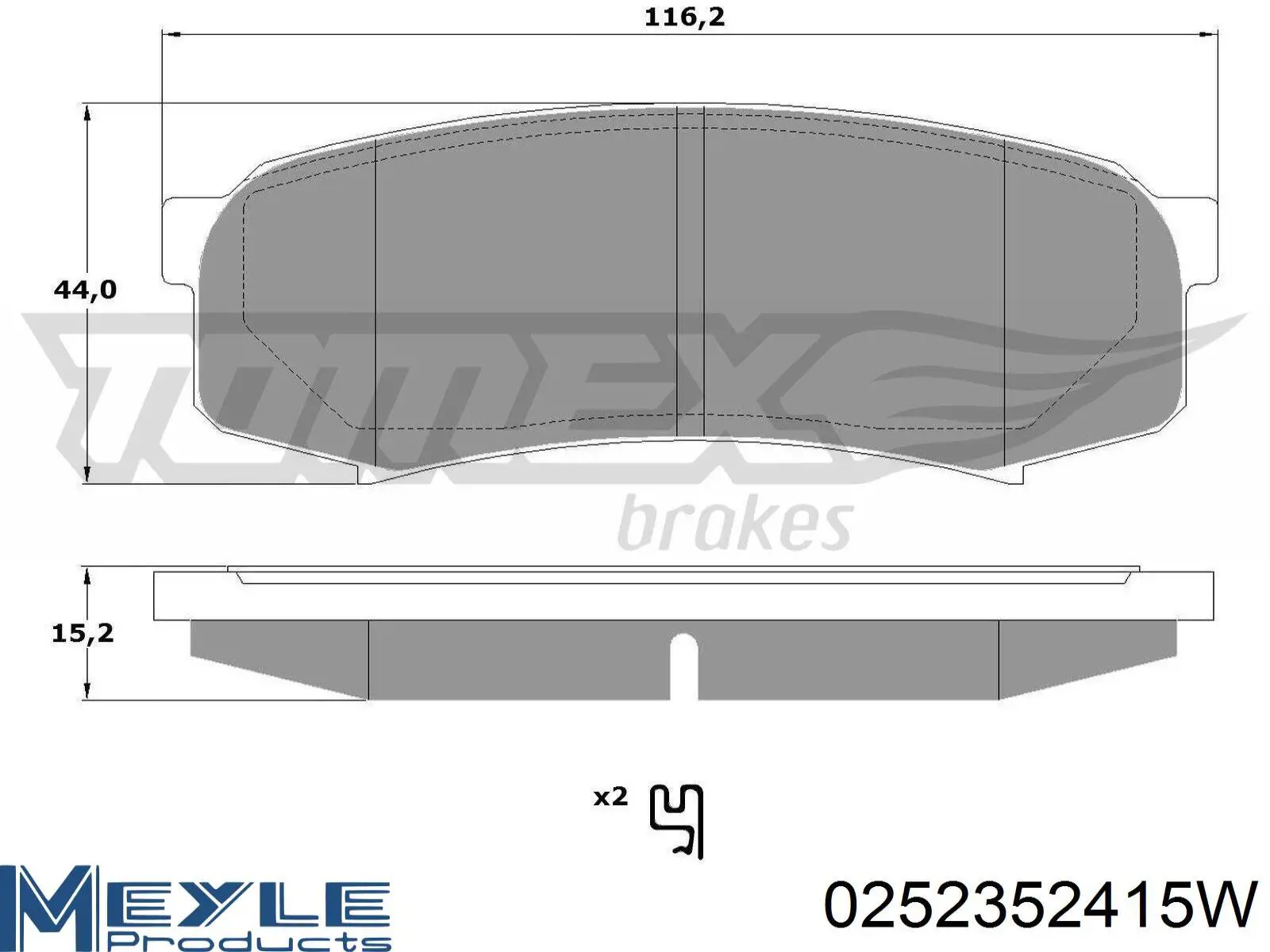 Тормозні колодки Toyota 0446560370