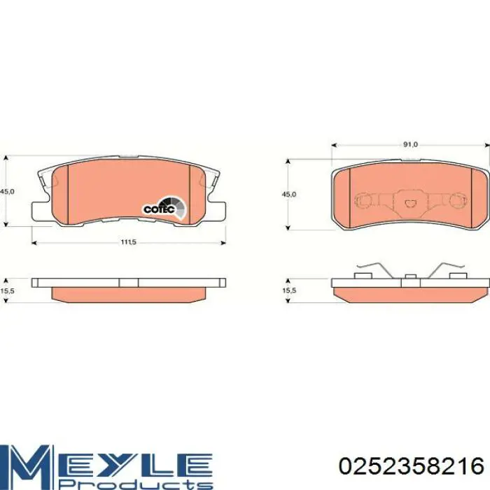 Задні гальмівні колодки Raiso RP3247 ціна, від 12.11 USD