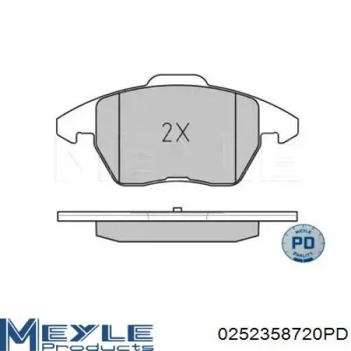 0252358720PD Meyle Передні гальмівні колодки