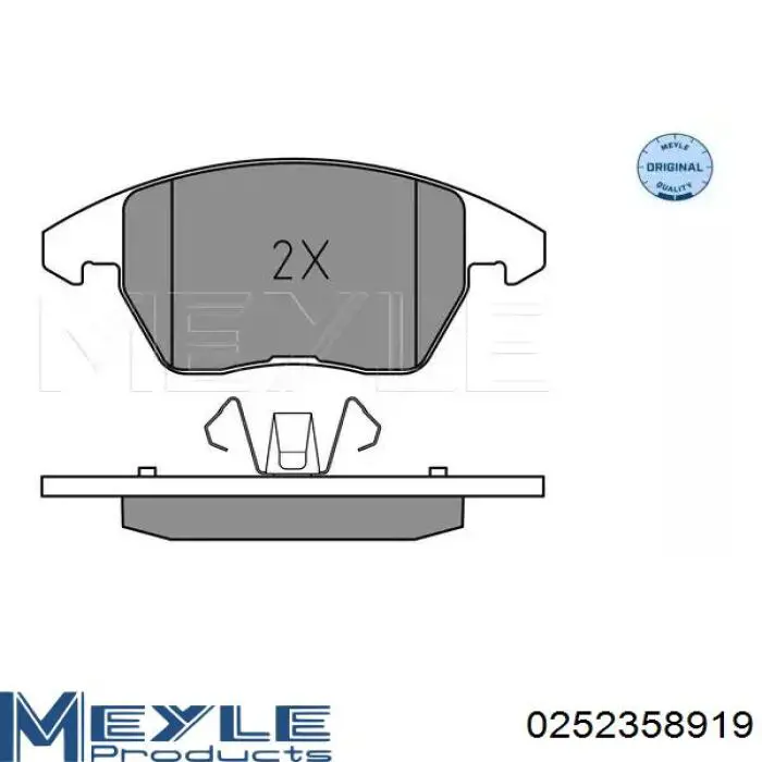Купити 252358919 Meyle Колодки гальмівні передні, дискові