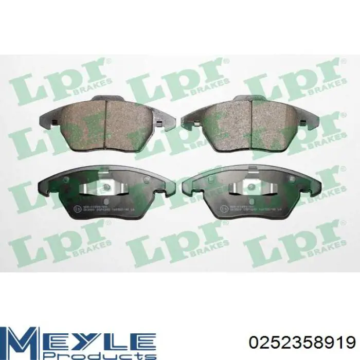Передні тормозні колодки 252358919 Meyle