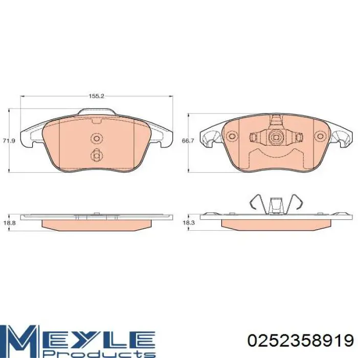 Купити 5SP1248 Samko Колодки гальмівні передні, дискові
