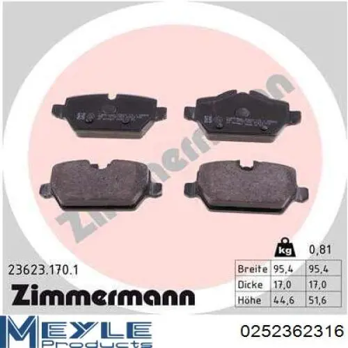 Задні гальмівні колодки Hi-q SP2161 ціна, від 22.66 USD