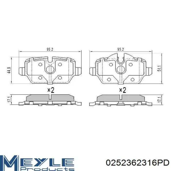 Задні гальмівні колодки SP2161 Hi-q
