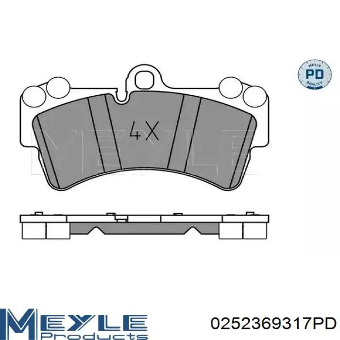 Купити 0252369317PD Meyle Колодки гальмівні передні, дискові