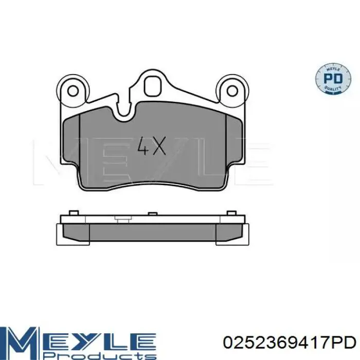 Задні гальмівні колодки Meyle 0252369417PD ціна, від 38.86 USD