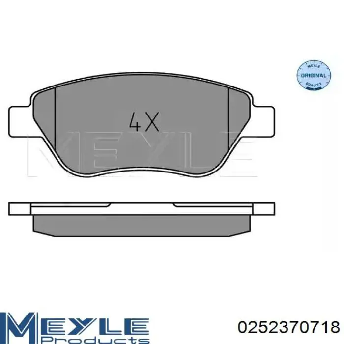 Купити 0252370718 Meyle Колодки гальмівні передні, дискові