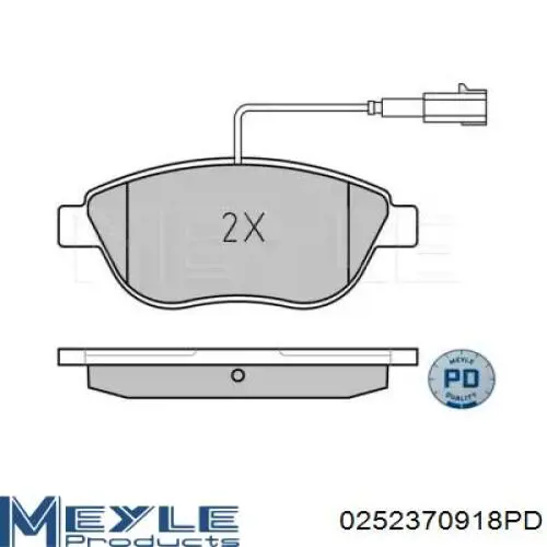 Гальмівні колодки Meyle 0252370918PD ціна, від 25.47 USD