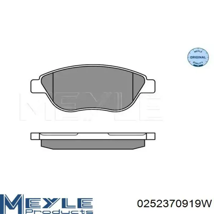 Купити 0252370919W Meyle Колодки гальмівні передні, дискові