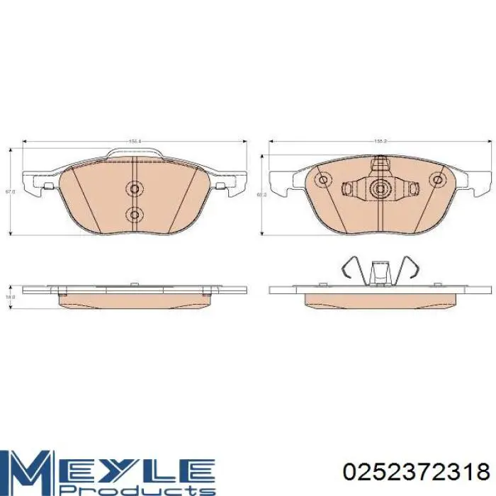 Тормозні колодки Ford CV612K021BA