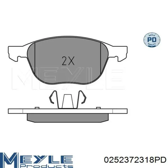 Колодки гальмівні передні, дискові 0252372318PD Meyle