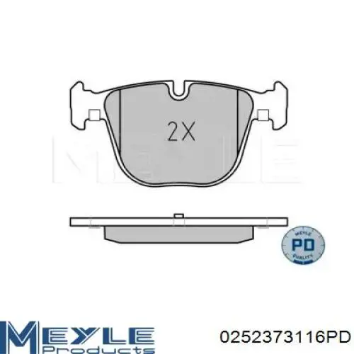 Колодки гальмові задні, дискові 0252373116PD Meyle