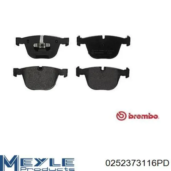 Задні гальмівні колодки Meyle 0252373116PD ціна, від 44.73 USD