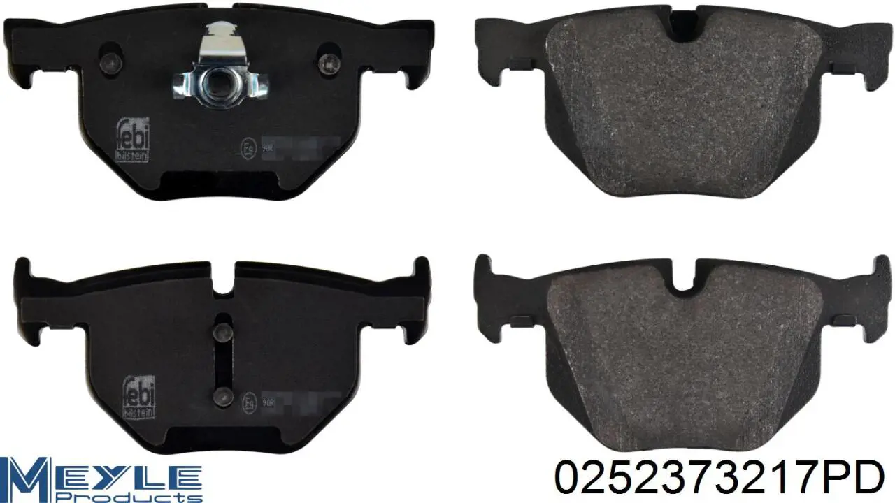 Задні гальмівні колодки Meyle 0252373217PD ціна, від 31.62 USD
