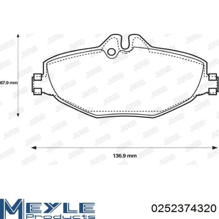 Передні тормозні колодки A000420710490 Mercedes