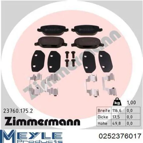 Задні гальмівні колодки JP Group 3063700210 ціна, від 14.02 USD