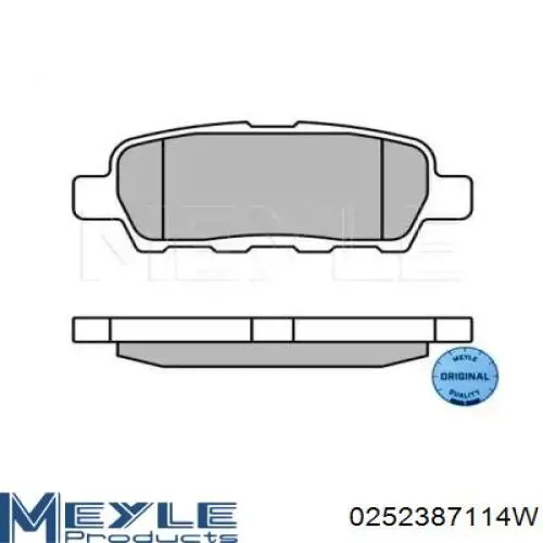 Задні гальмівні колодки Nissan/Infiniti AY060NS038 ціна, від 18.32 USD