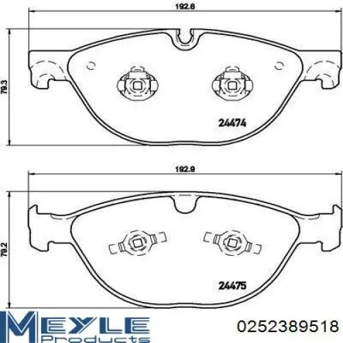 Передні тормозні колодки DP42191R EBC Brakes