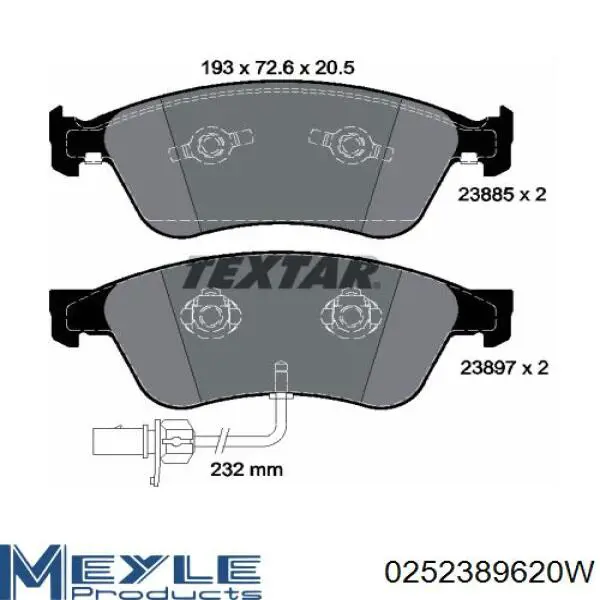 Передні тормозні колодки 573207J Jurid/Bendix