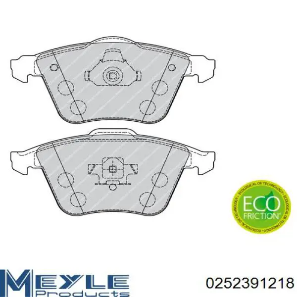 Передні тормозні колодки 0252391218 Meyle