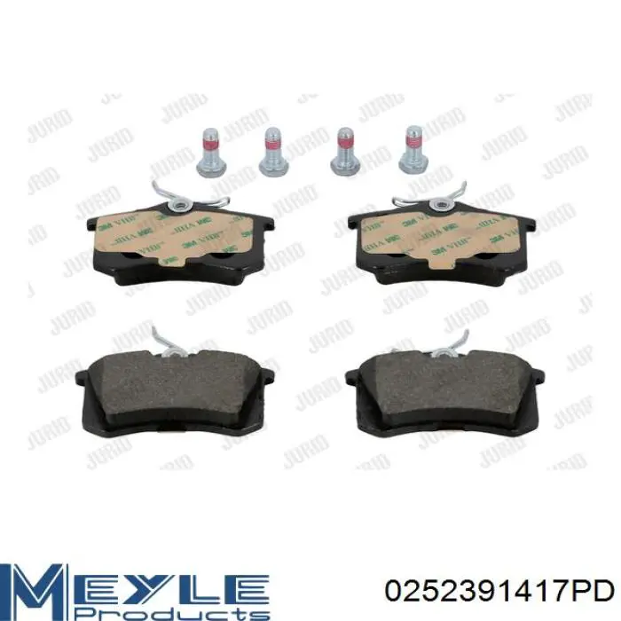 Задні гальмівні колодки 0252391417PD Meyle