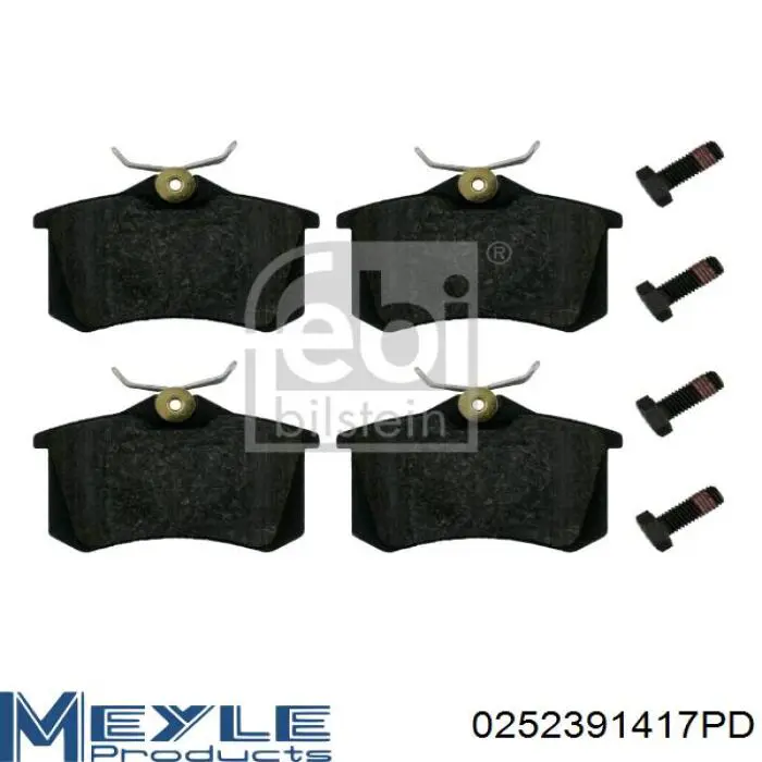 Задні гальмівні колодки Meyle 0252391417PD ціна, від 31.21 USD