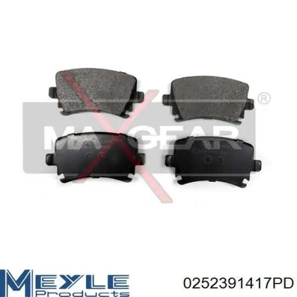 Задні гальмівні колодки Meyle 0252391417PD ціна, від 31.21 USD