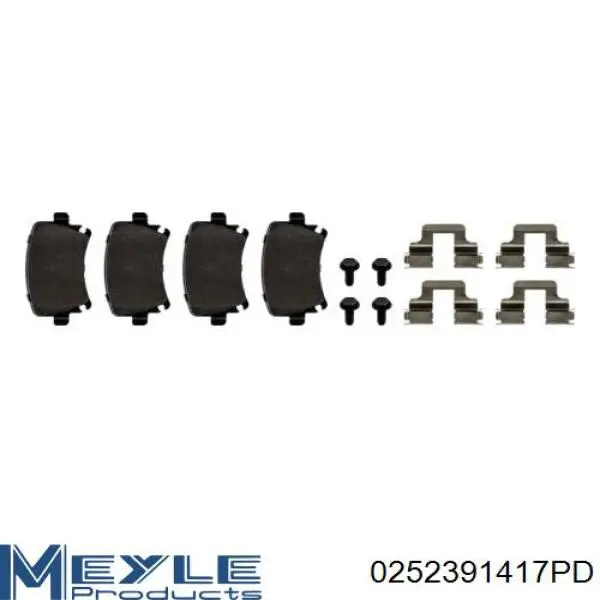 Купити 0252391417PD Meyle Задні колодки