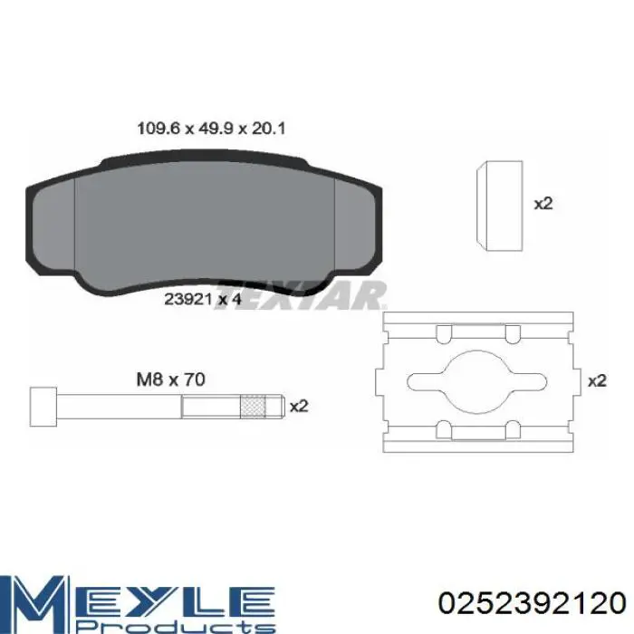 Задні гальмівні колодки GP 101480 ціна, від 15.07 USD