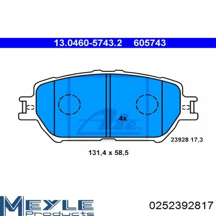 Передні тормозні колодки BDS491 Starline