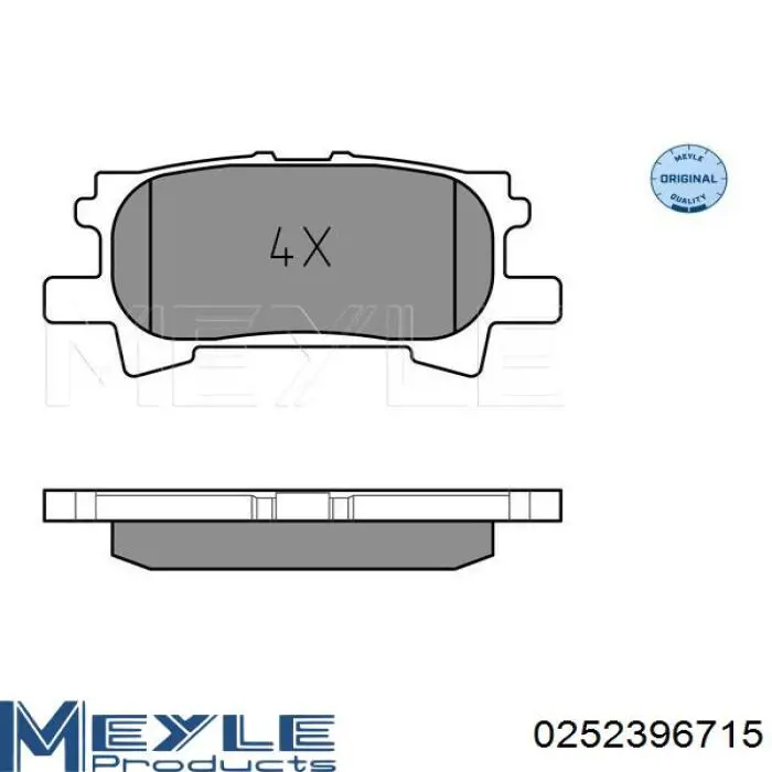 Колодки гальмові задні, дискові на Lexus RX 330/350 