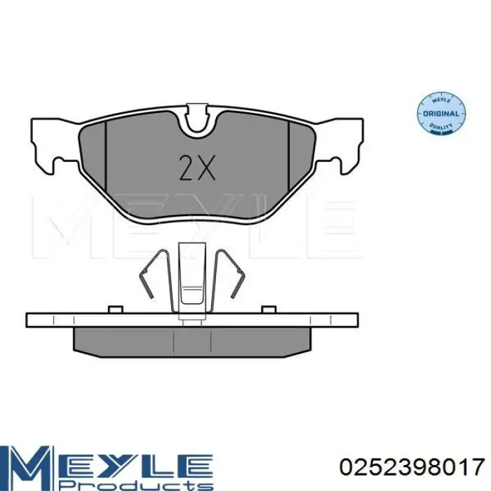 Купити 0252398017 Meyle Задні колодки
