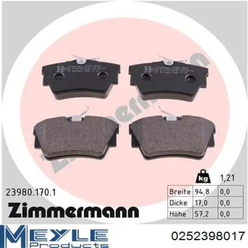 Задні гальмівні колодки Opel 9199262 ціна, від 17.62 USD