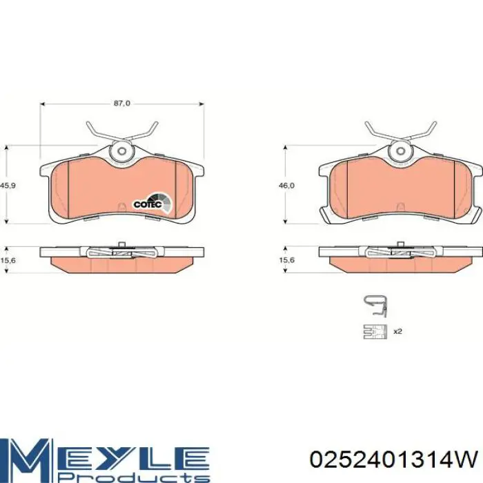 Задні дискові колодки Japan Cars C22021